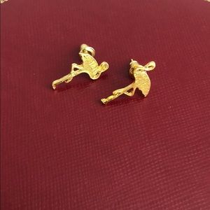 Flamingo Earrings Dipped In Gold...